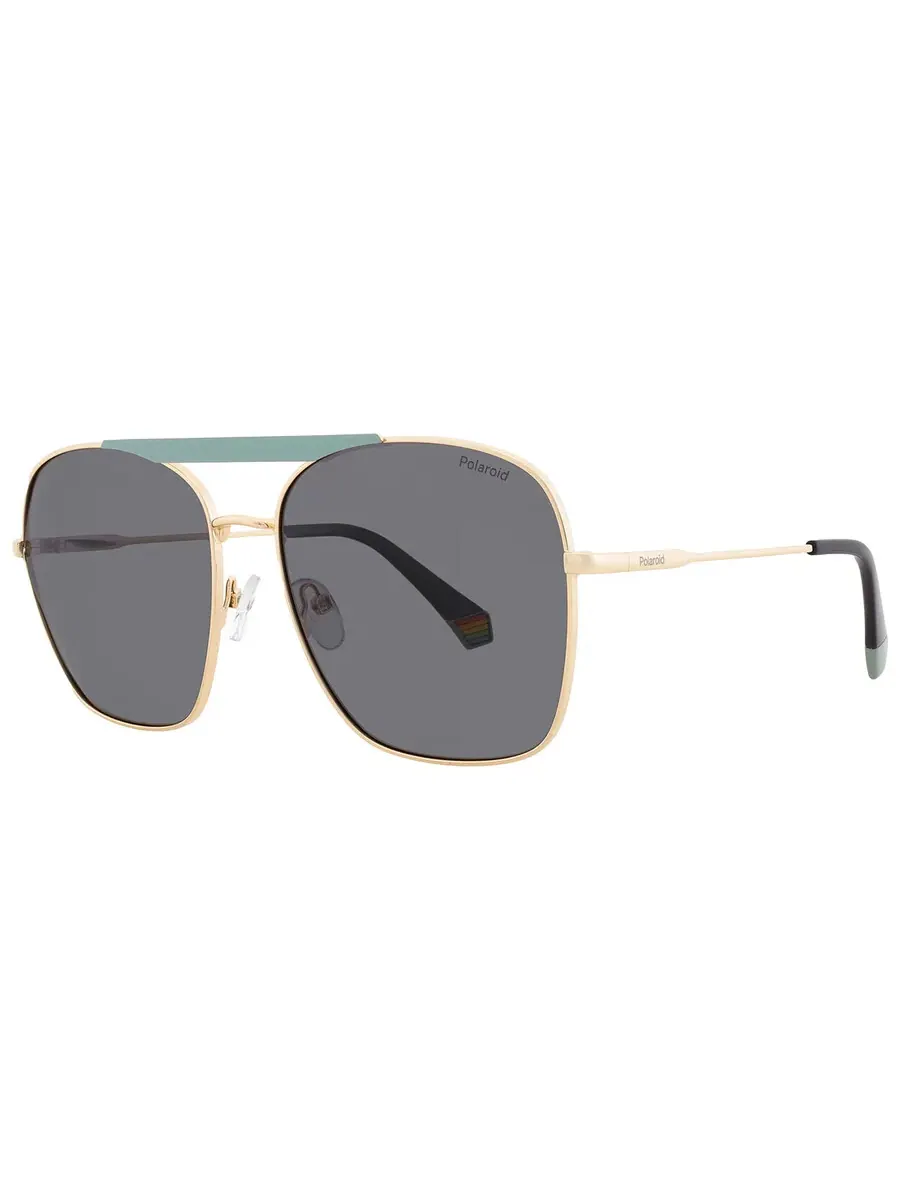 Солнцезащитные очки для женщин Polaroid Polarized Grey Pilot PLD 6201/S/X 03JN/M9 59 — изображение 2 из 4, голубой золотистый