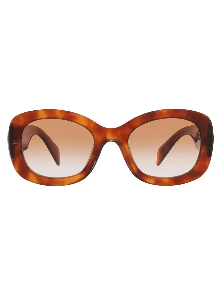 Солнцезащитные очки женские Prada Brown Gradient Oval PR A13S 18R70E 54 — изображение 1 из 5, коньячный