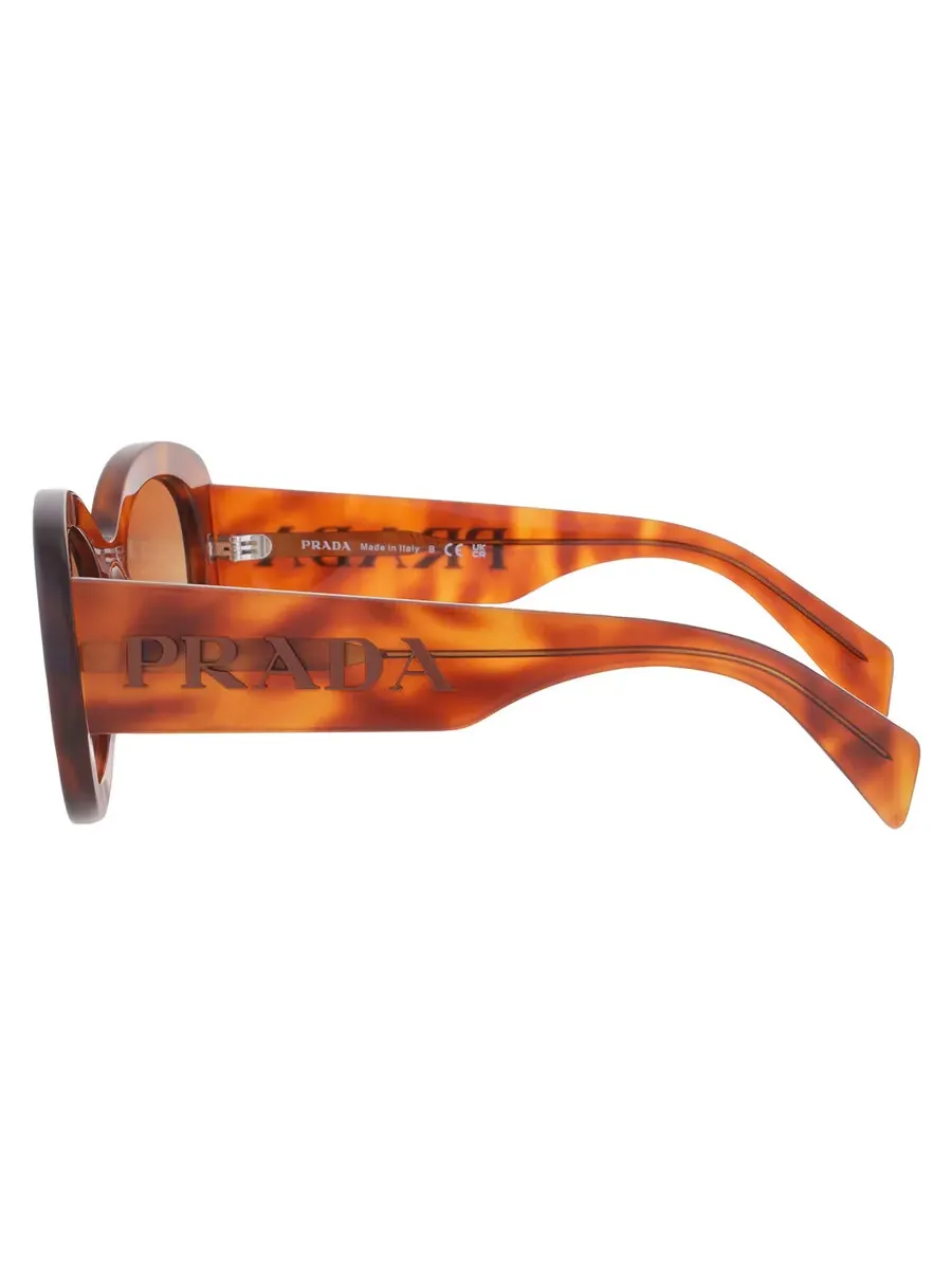 Солнцезащитные очки женские Prada Brown Gradient Oval PR A13S 18R70E 54 — изображение 4 из 5, коньячный