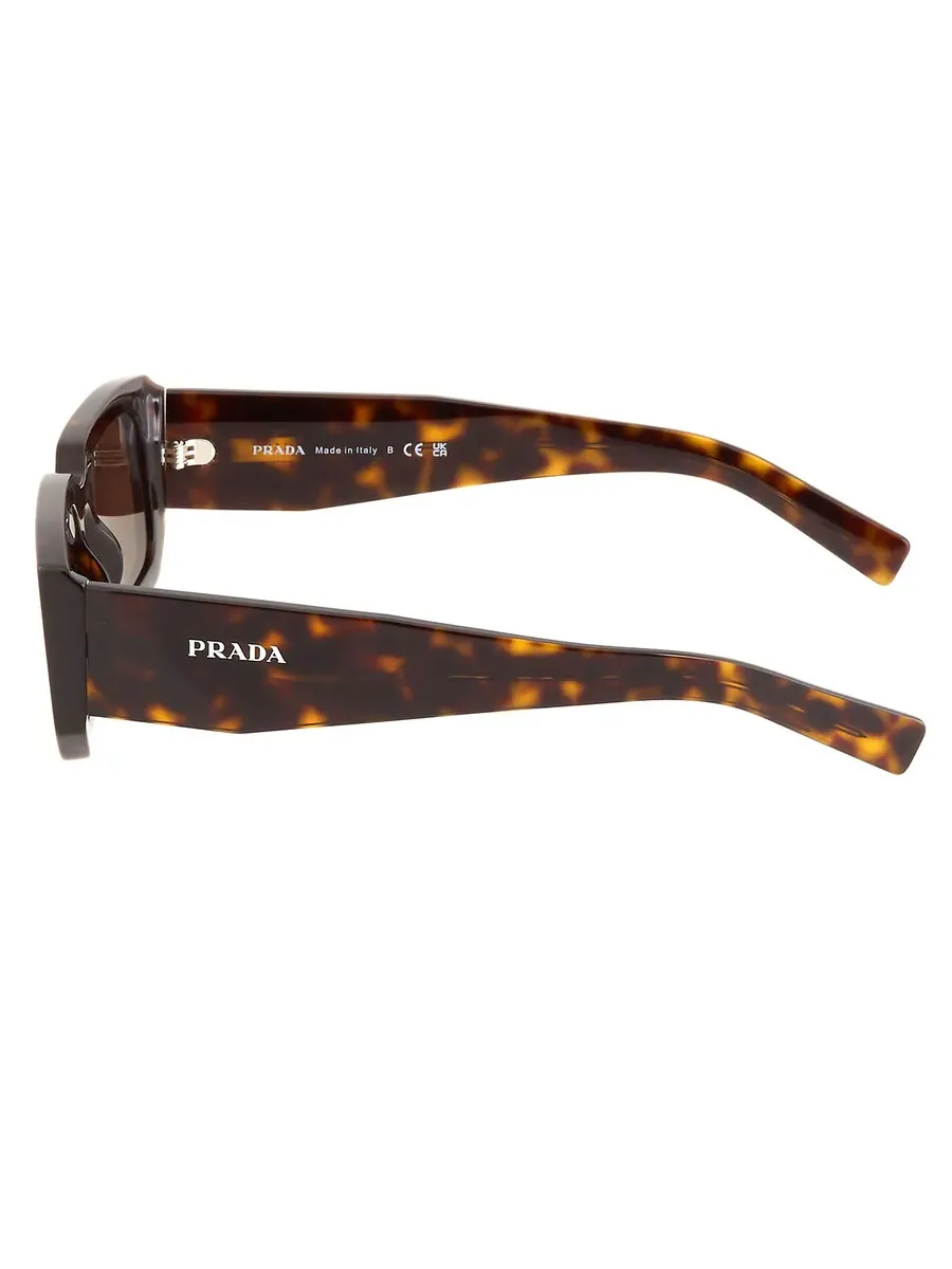 Солнцезащитные очки Prada для мужчин, прямоугольные — изображение 4 из 5, коричневый