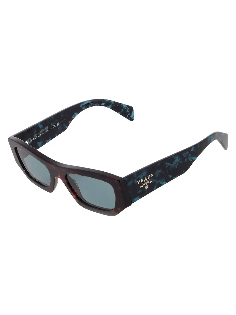 Мужские прямоугольные солнцезащитные очки Prada Petrol Green PR A01S 18Z40K 53 — изображение 3 из 5, коричневый