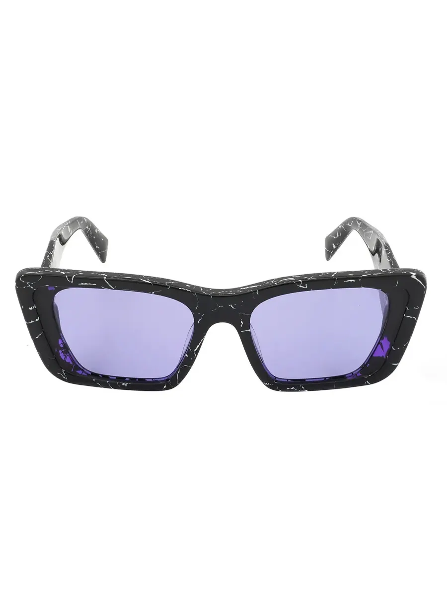 Женские солнцезащитные очки Prada Violet Butterfly PR 08YS 03V01O 51 — изображение 1 из 4, черный/белый