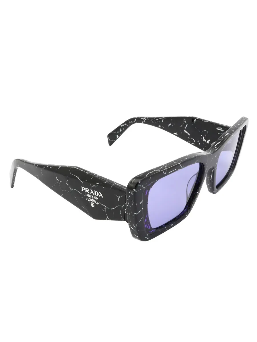 Женские солнцезащитные очки Prada Violet Butterfly PR 08YS 03V01O 51 — изображение 2 из 4, черный/белый