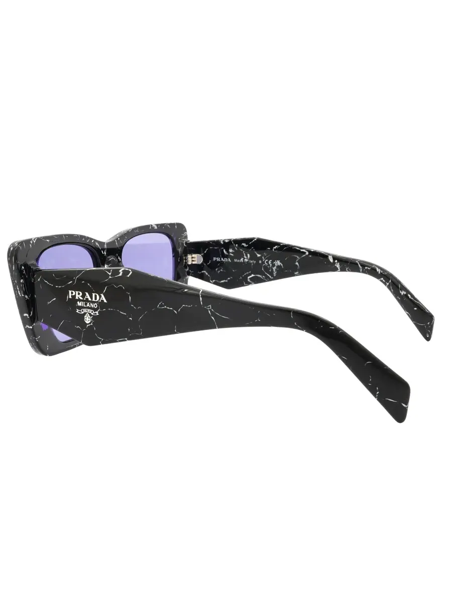 Женские солнцезащитные очки Prada Violet Butterfly PR 08YS 03V01O 51 — изображение 3 из 4, черный/белый