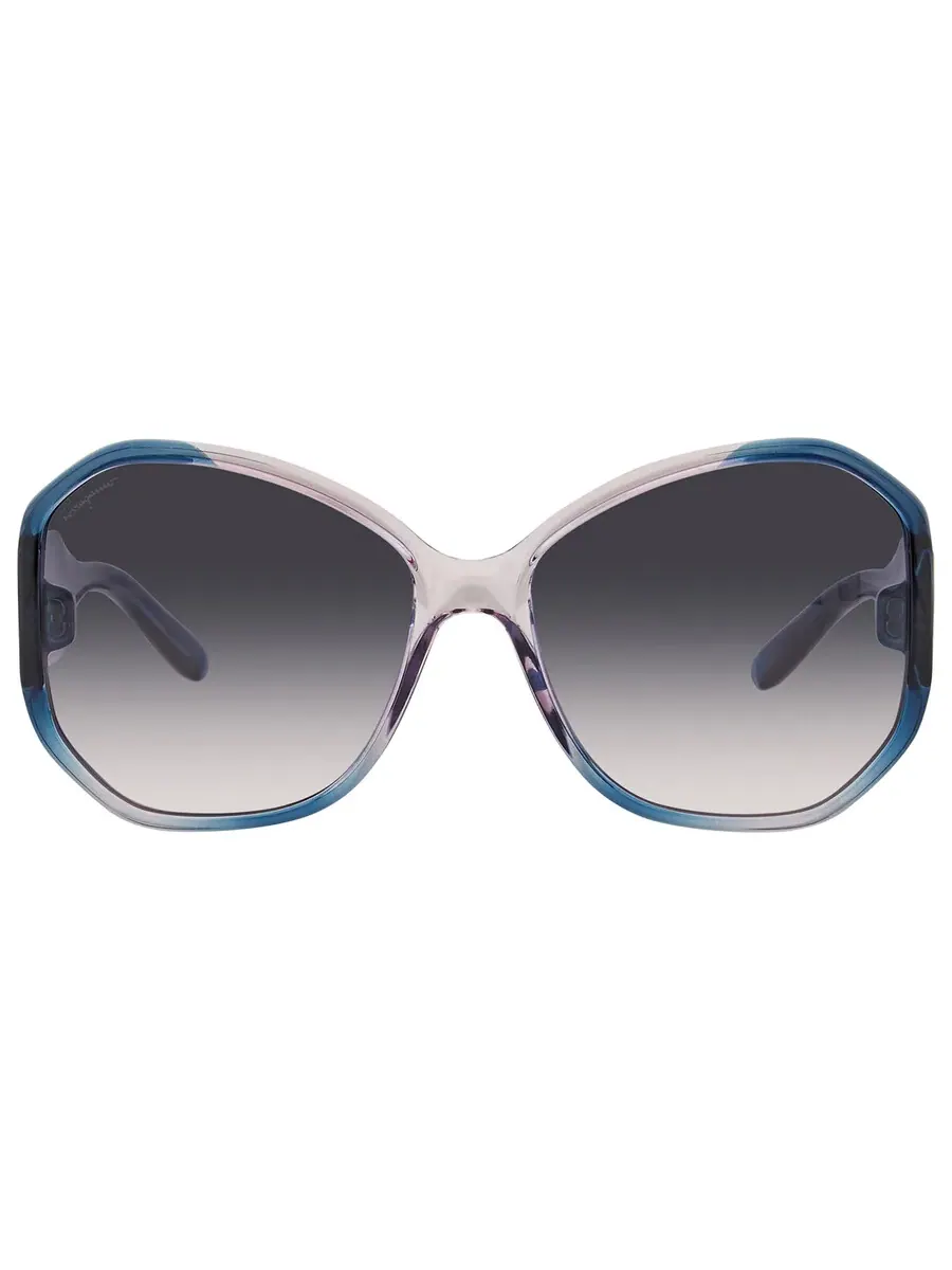 Женские солнцезащитные очки Salvatore Ferragamo Blue Butterfly SF942S 431 61 — изображение 1 из 4, синий розовый