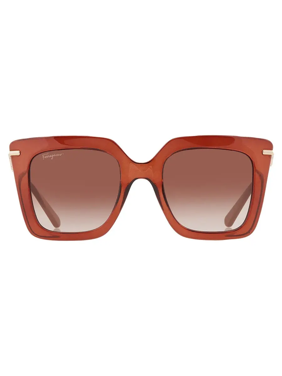 Солнцезащитные очки женские Salvatore Ferragamo SF1041S 232 51 коричневый градиент с бабочкой — изображение 1 из 5