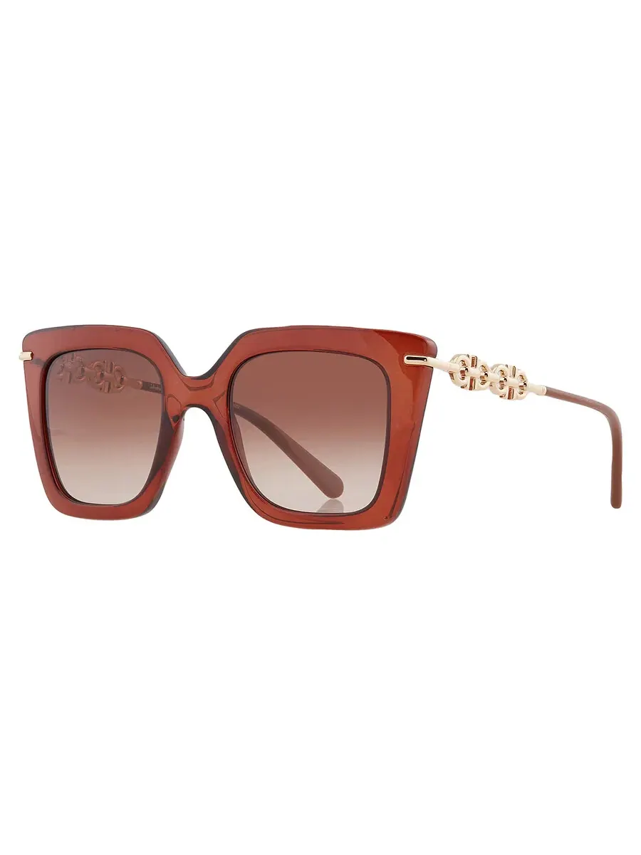 Солнцезащитные очки женские Salvatore Ferragamo SF1041S 232 51 коричневый градиент с бабочкой — изображение 3 из 5
