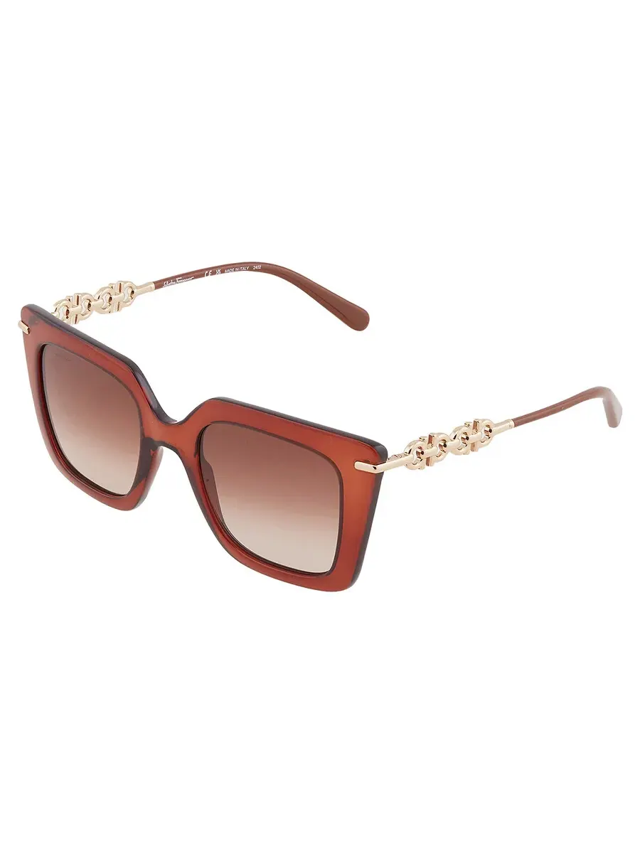 Солнцезащитные очки женские Salvatore Ferragamo SF1041S 232 51 коричневый градиент с бабочкой — изображение 4 из 5