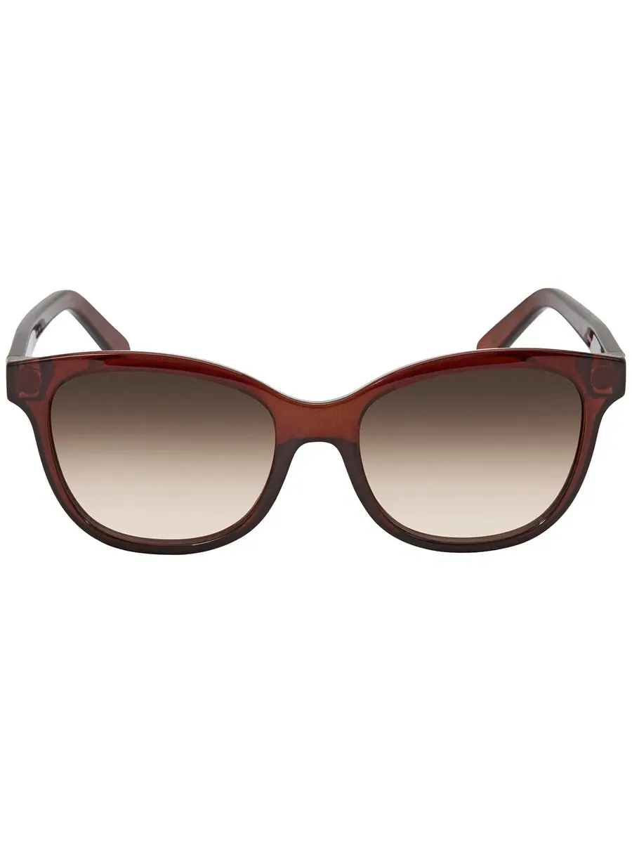 Женские солнцезащитные очки Salvatore Ferragamo SF834S 210 55 с коричневым градиентом и квадратной — изображение 1 из 3