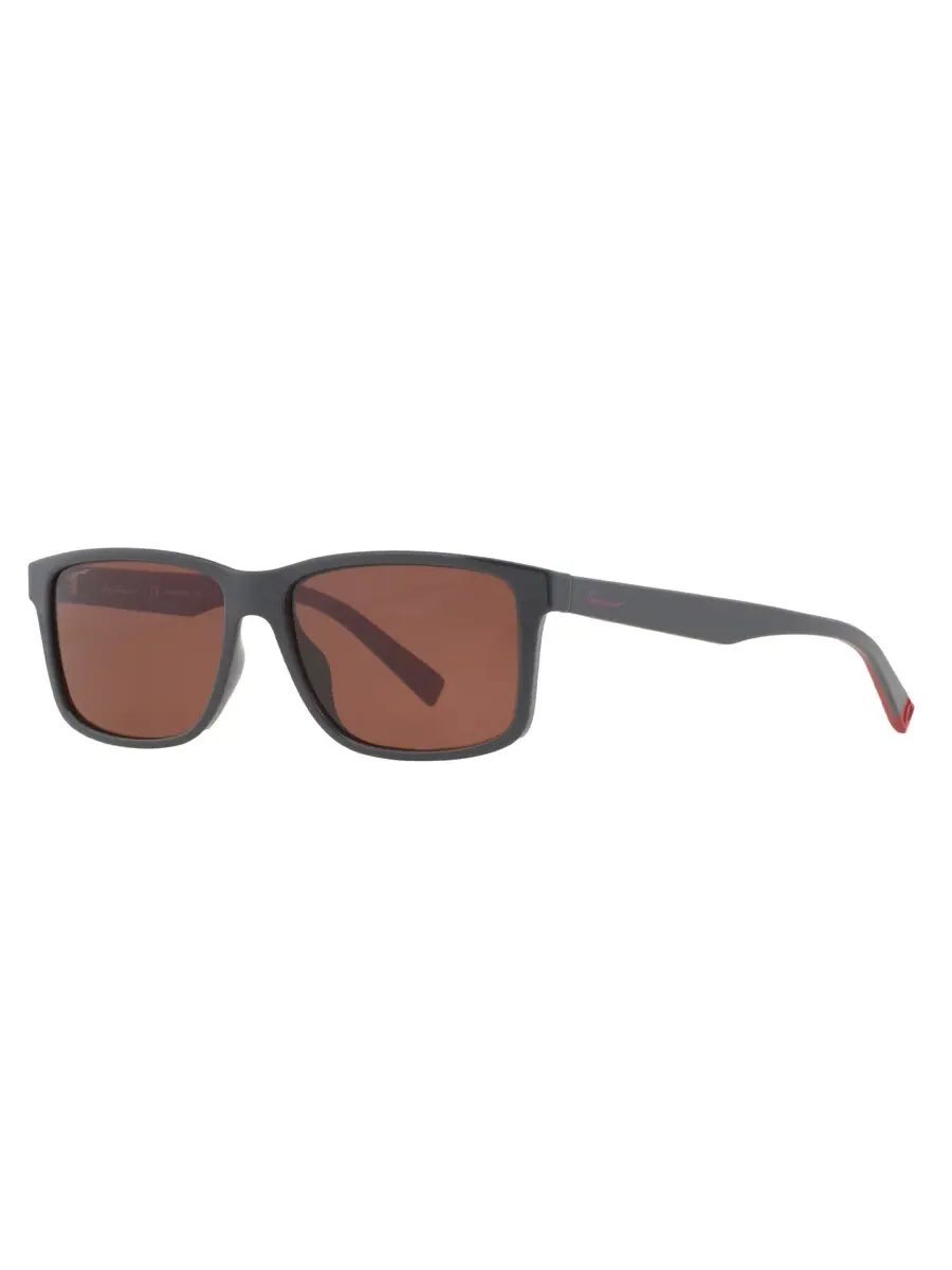 Мужские коричневые прямоугольные солнцезащитные очки Salvatore Ferragamo SF938S 023 57 — изображение 3 из 5