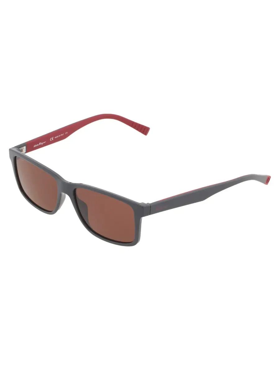 Мужские коричневые прямоугольные солнцезащитные очки Salvatore Ferragamo SF938S 023 57 — изображение 4 из 5