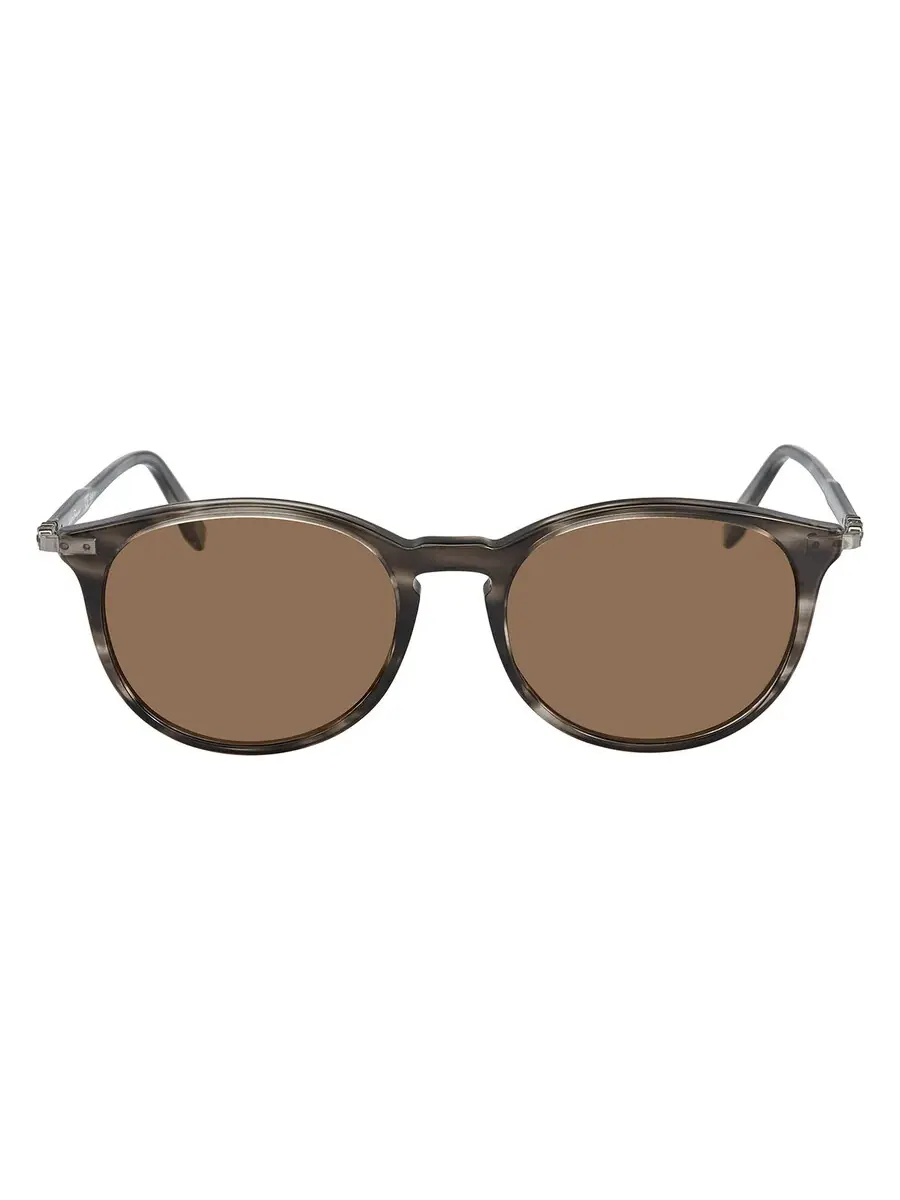 Очки для женщин с коричневыми круглыми оправами Salvatore Ferragamo SF911S 003 53 — изображение 1 из 4, серый