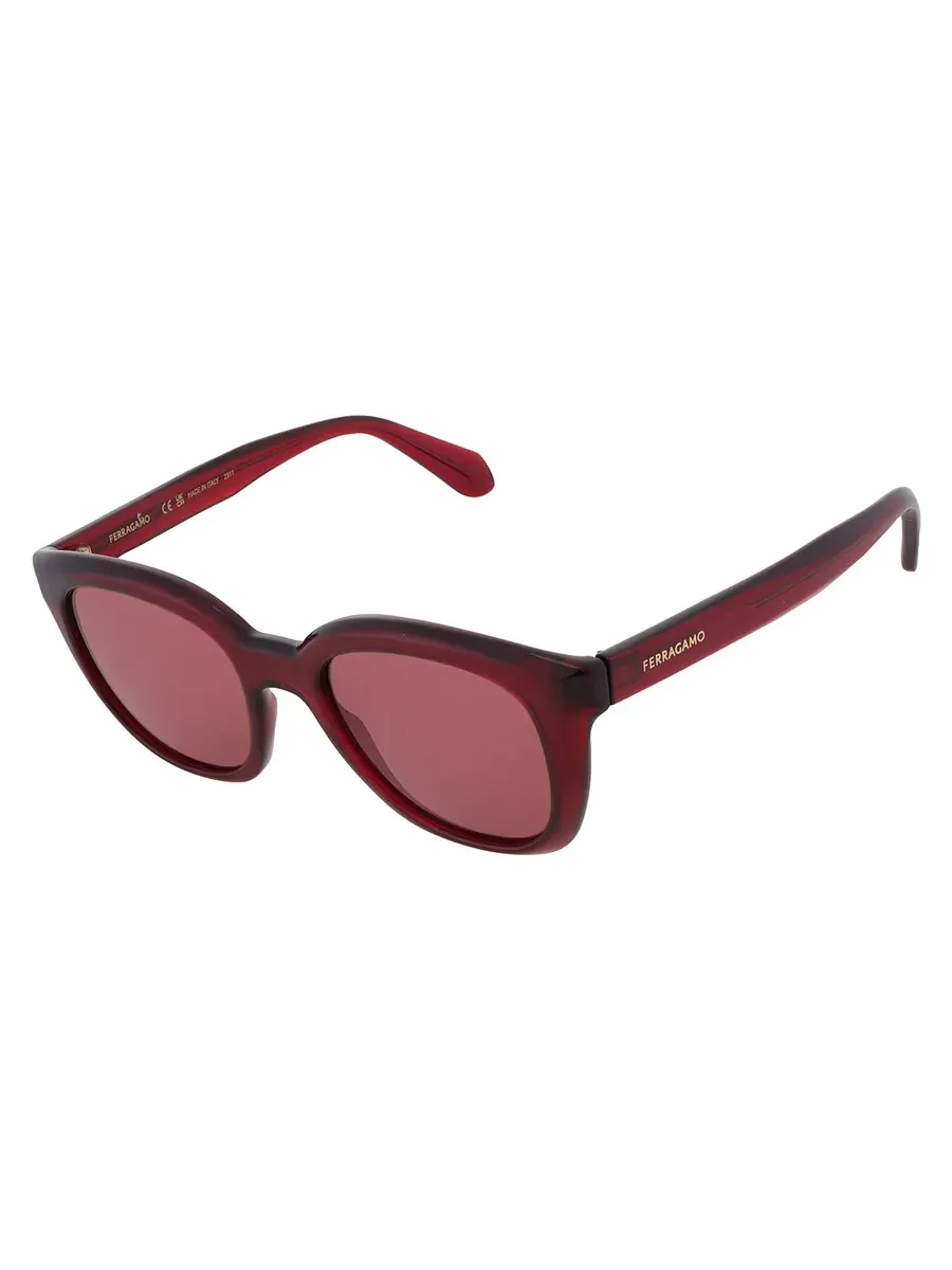 Солнцезащитные очки женские Salvatore Ferragamo Red Cat Eye SF2000S 616 52 — изображение 3 из 4, прозрачный красный