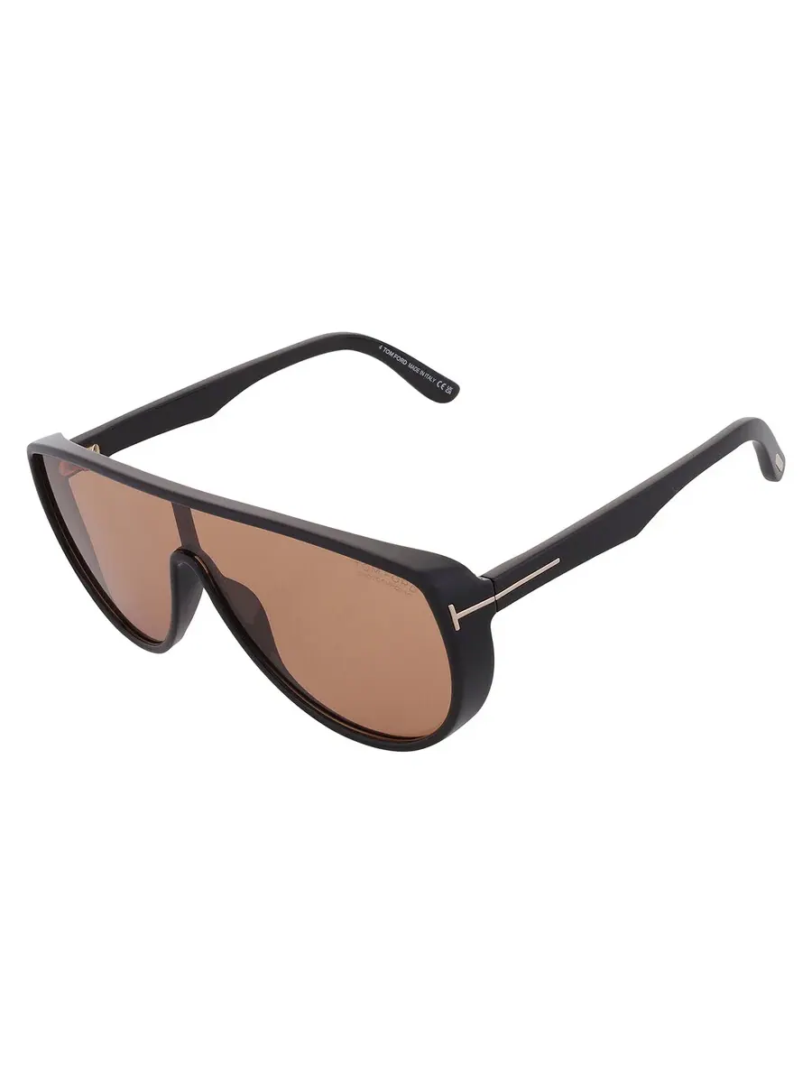 Мужские солнцезащитные очки Tom Ford Achilles Photochromatic Brown Shield FT1182 01E 00 — изображение 3 из 4, черный