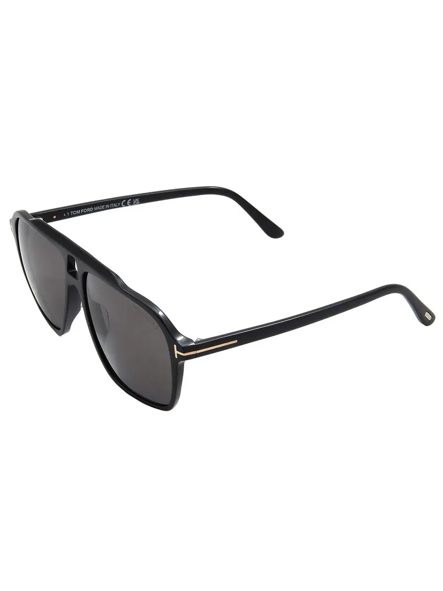 Мужские солнцезащитные очки Tom Ford Autari Smoke Navigator FT1209 01A 56 — изображение 4 из 4, черный
