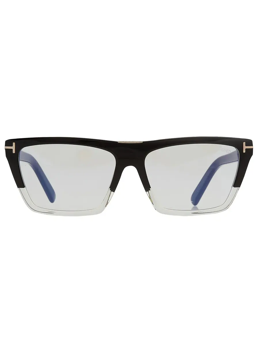 Женские квадратные очки Tom Ford с защитой от синего света FT5912-B 005 57 — 1