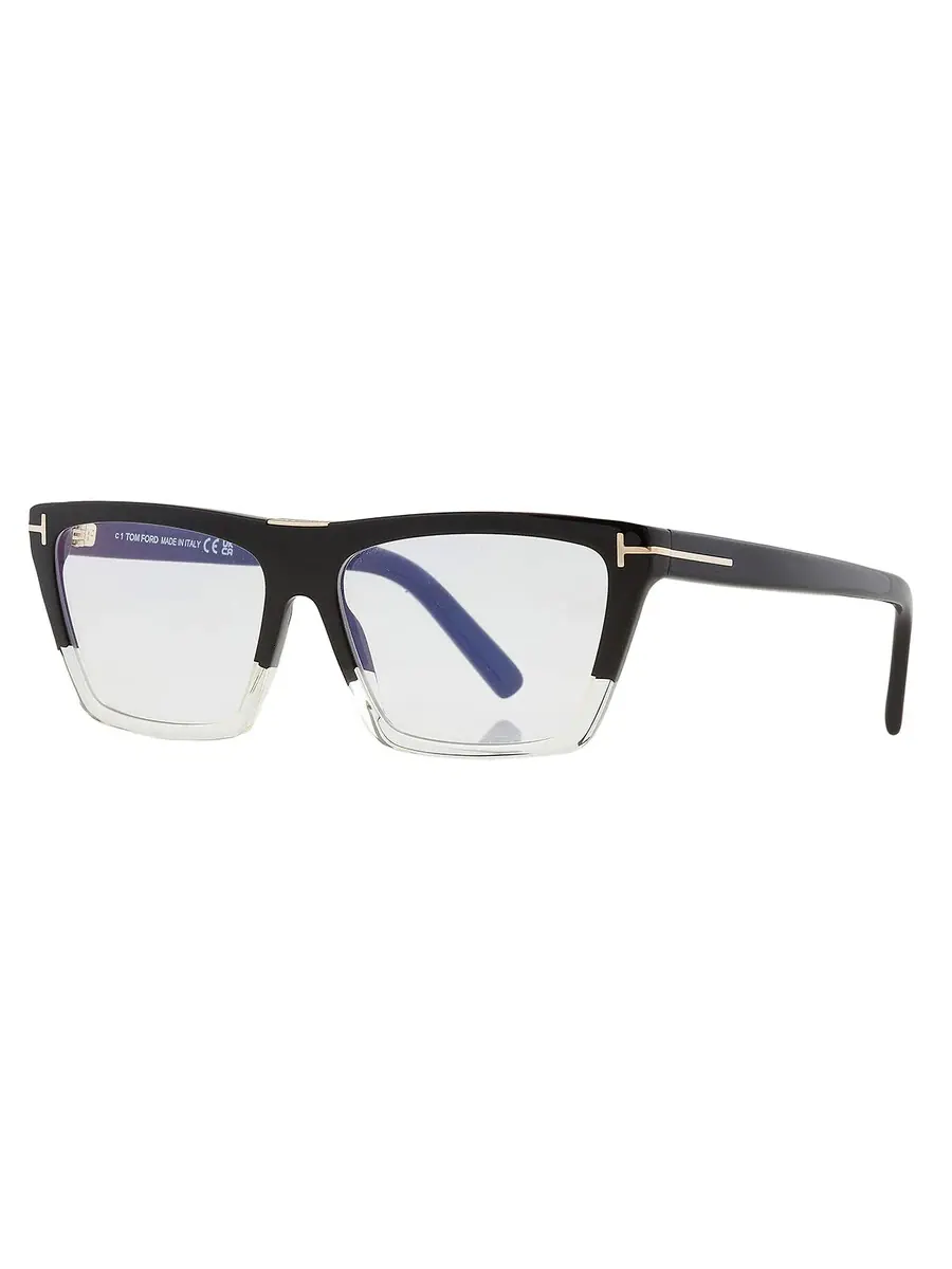 Женские квадратные очки Tom Ford с защитой от синего света FT5912-B 005 57 — 3