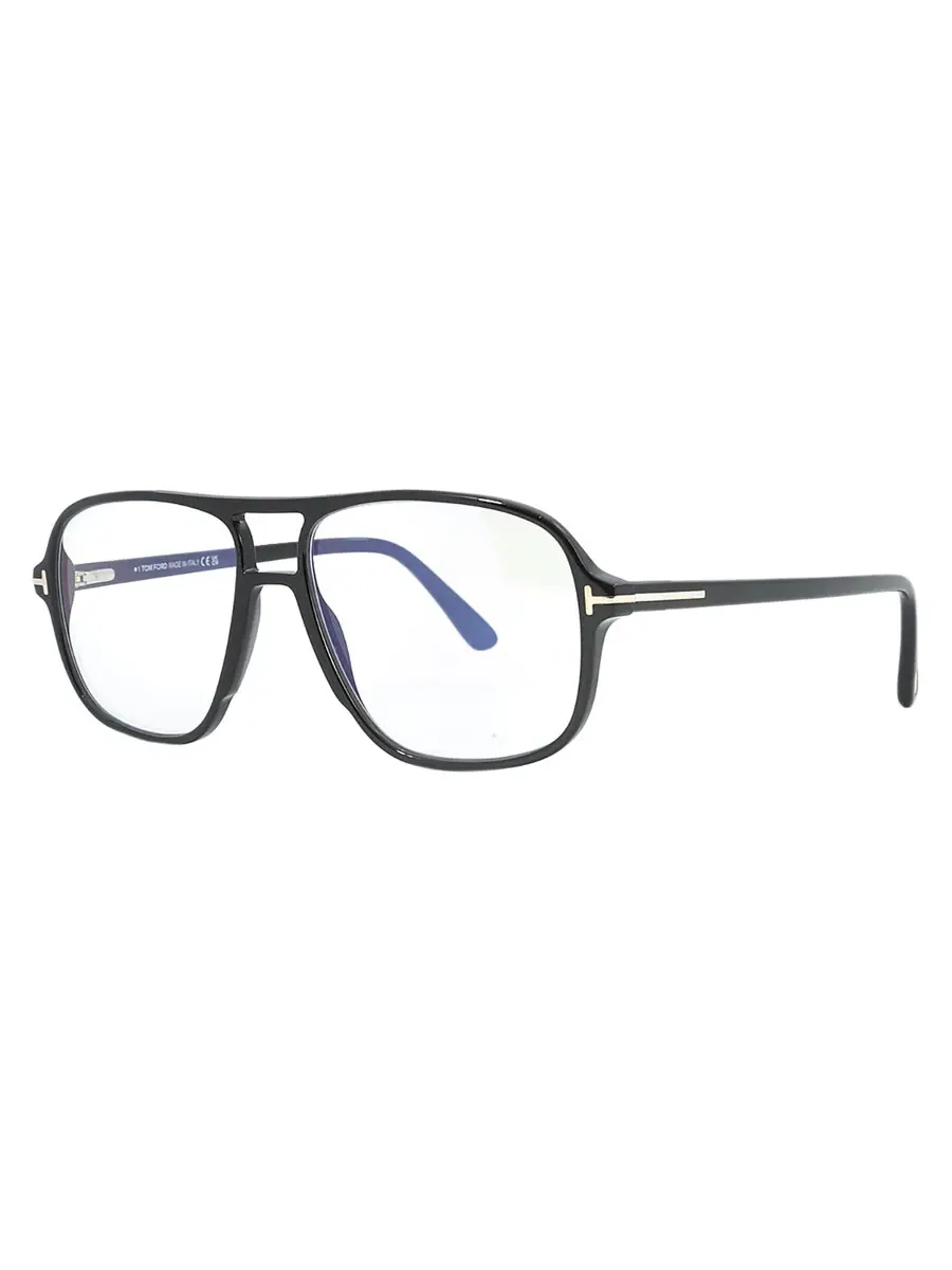 Мужские очки Tom Ford Blue Light Block Navigator FT5737-B 001 56 — изображение 3 из 5, черный