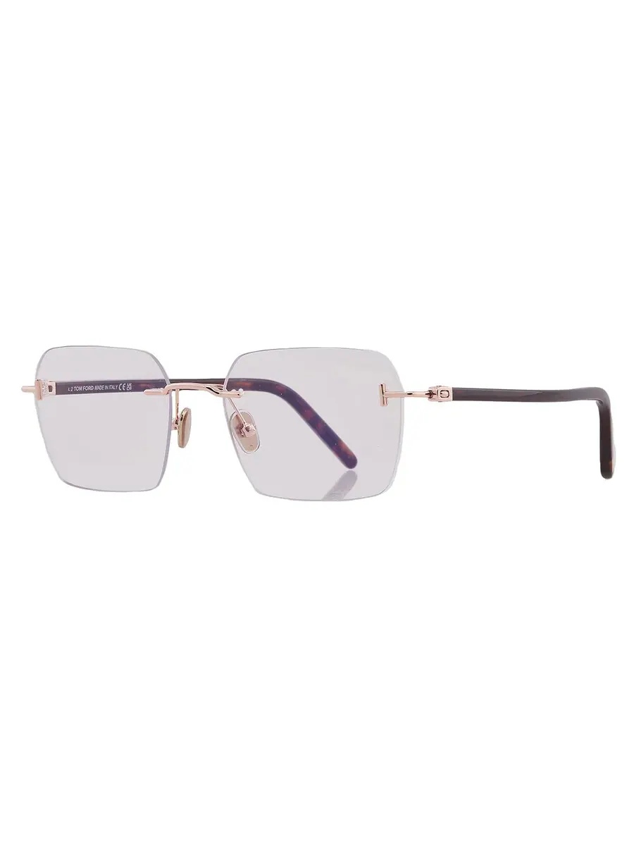 Мужские очки Tom Ford Blue Light Block Pilot FT5934-B 028 54 — изображение 2 из 4, розовый золотистый