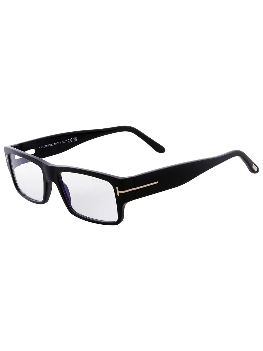 Мужские очки Tom Ford Blue Light Block прямоугольной формы FT5835-B 001 54 — изображение 3 из 5, черный