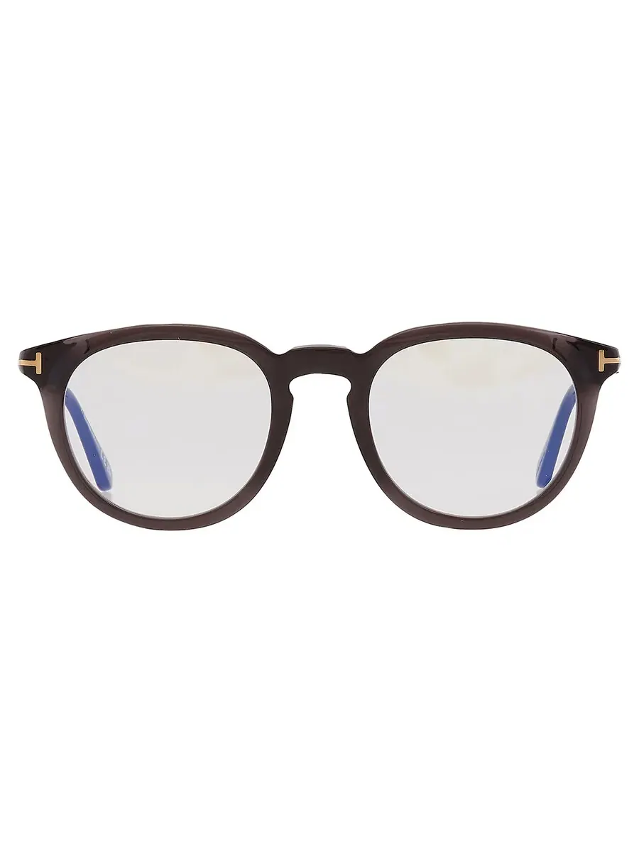 Мужские очки Tom Ford Blue Light Block круглой формы FT5905-B 005 49 — изображение 1 из 4