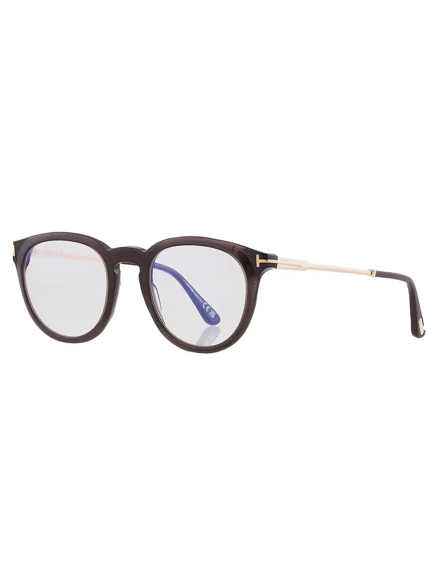 Мужские очки Tom Ford Blue Light Block круглой формы FT5905-B 005 49 — изображение 2 из 4