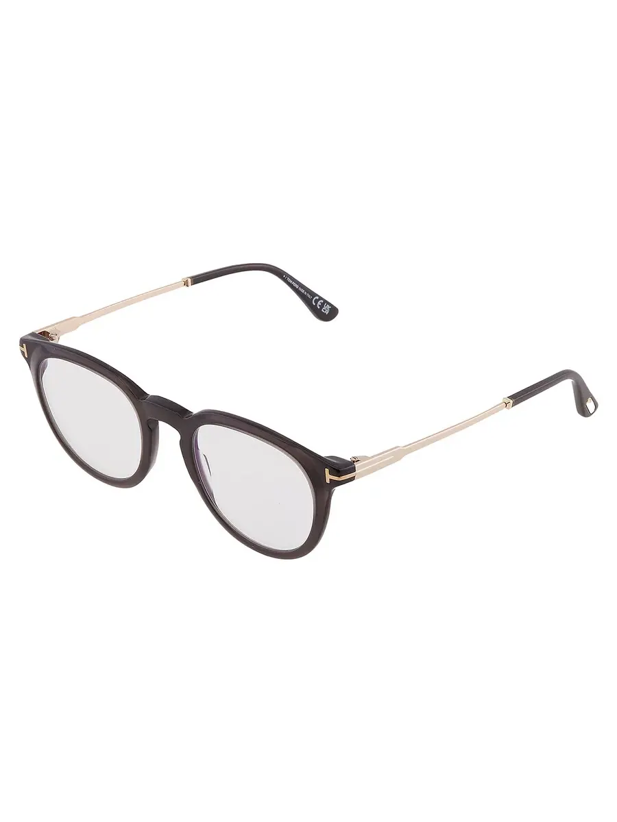 Мужские очки Tom Ford Blue Light Block круглой формы FT5905-B 005 49 — изображение 3 из 4