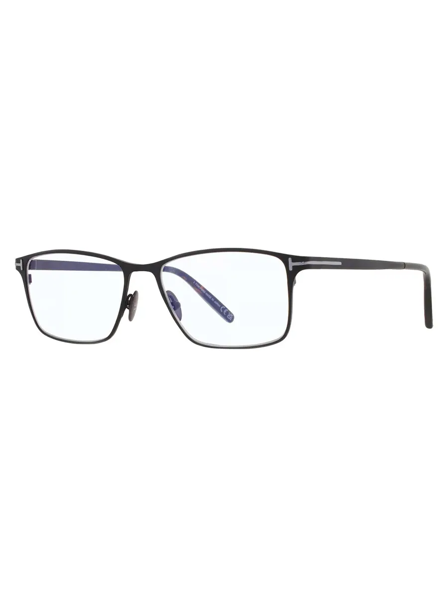 Мужские очки Tom Ford Blue Light Block прямоугольные титановыe FT5935-B 009 54 — изображение 2 из 4, серый