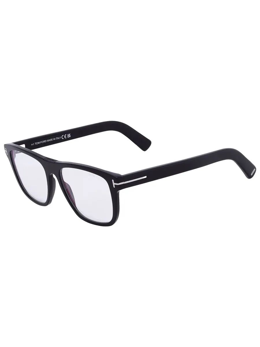 Мужские квадратные очки Tom Ford с защитой от синего света FT5902-B 001 54 — изображение 3 из 5, черный