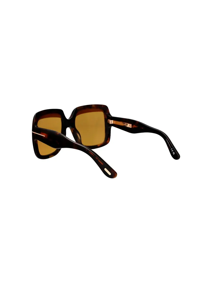 Женские солнцезащитные очки Tom Ford Brown Square FT1194 52E 55 — изображение 4 из 4, коричневый