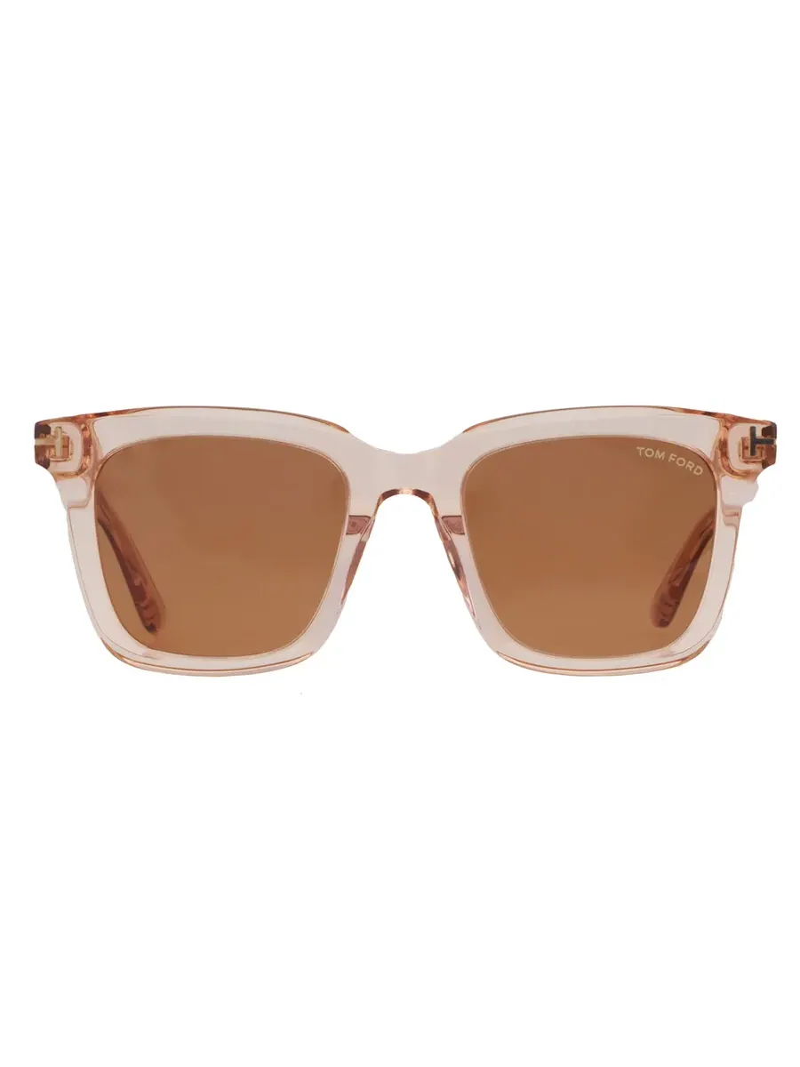 Очки солнцезащитные унисекс Tom Ford Brown Square FT0970-K 72E 52 — изображение 1 из 5, прозрачный розовый