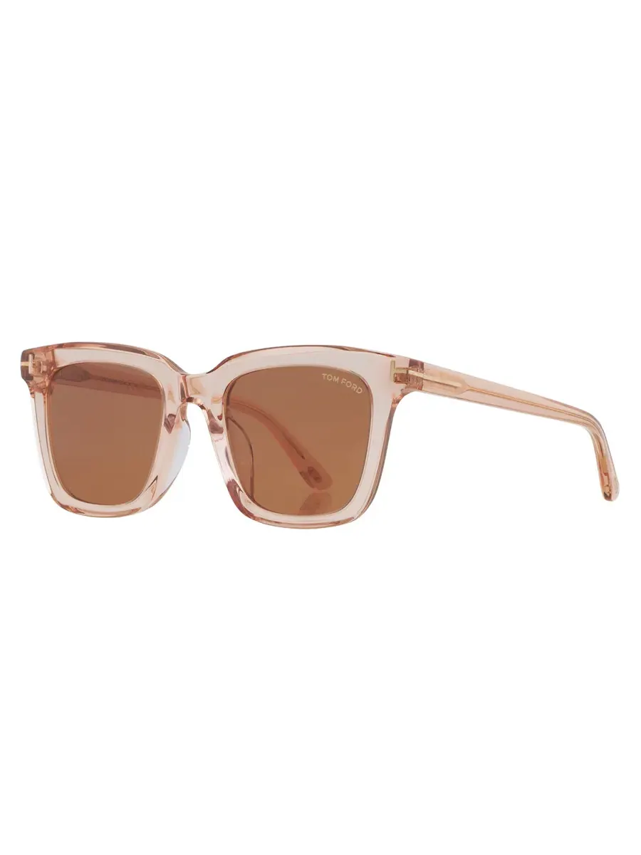 Очки солнцезащитные унисекс Tom Ford Brown Square FT0970-K 72E 52 — изображение 3 из 5, прозрачный розовый
