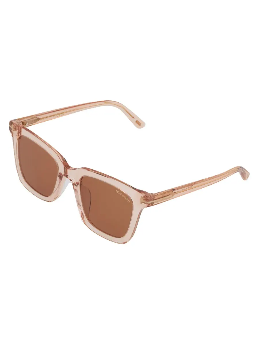 Очки солнцезащитные унисекс Tom Ford Brown Square FT0970-K 72E 52 — изображение 4 из 5, прозрачный розовый