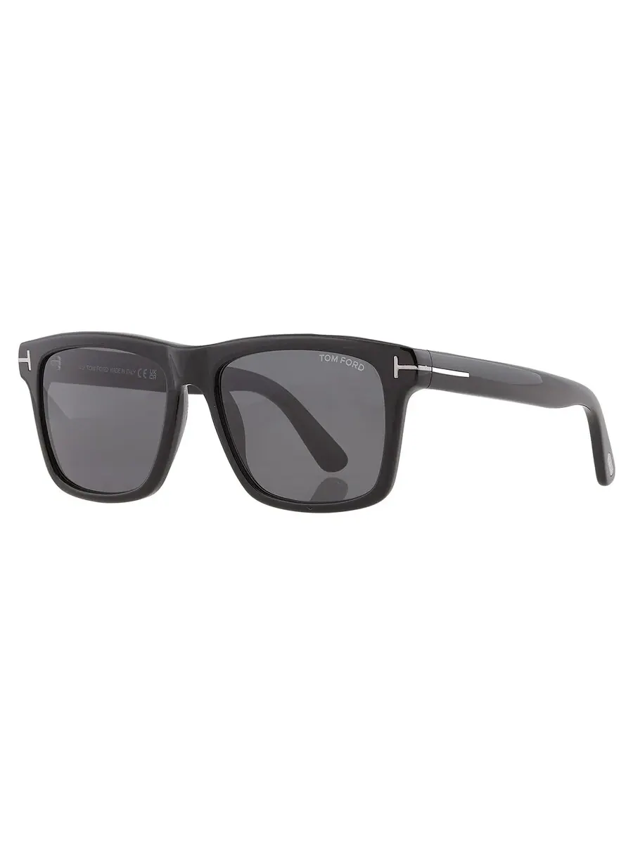 Мужские солнцезащитные очки Tom Ford Buckley Smoke Square FT0906-N 01A 58 — изображение 3 из 5, черный
