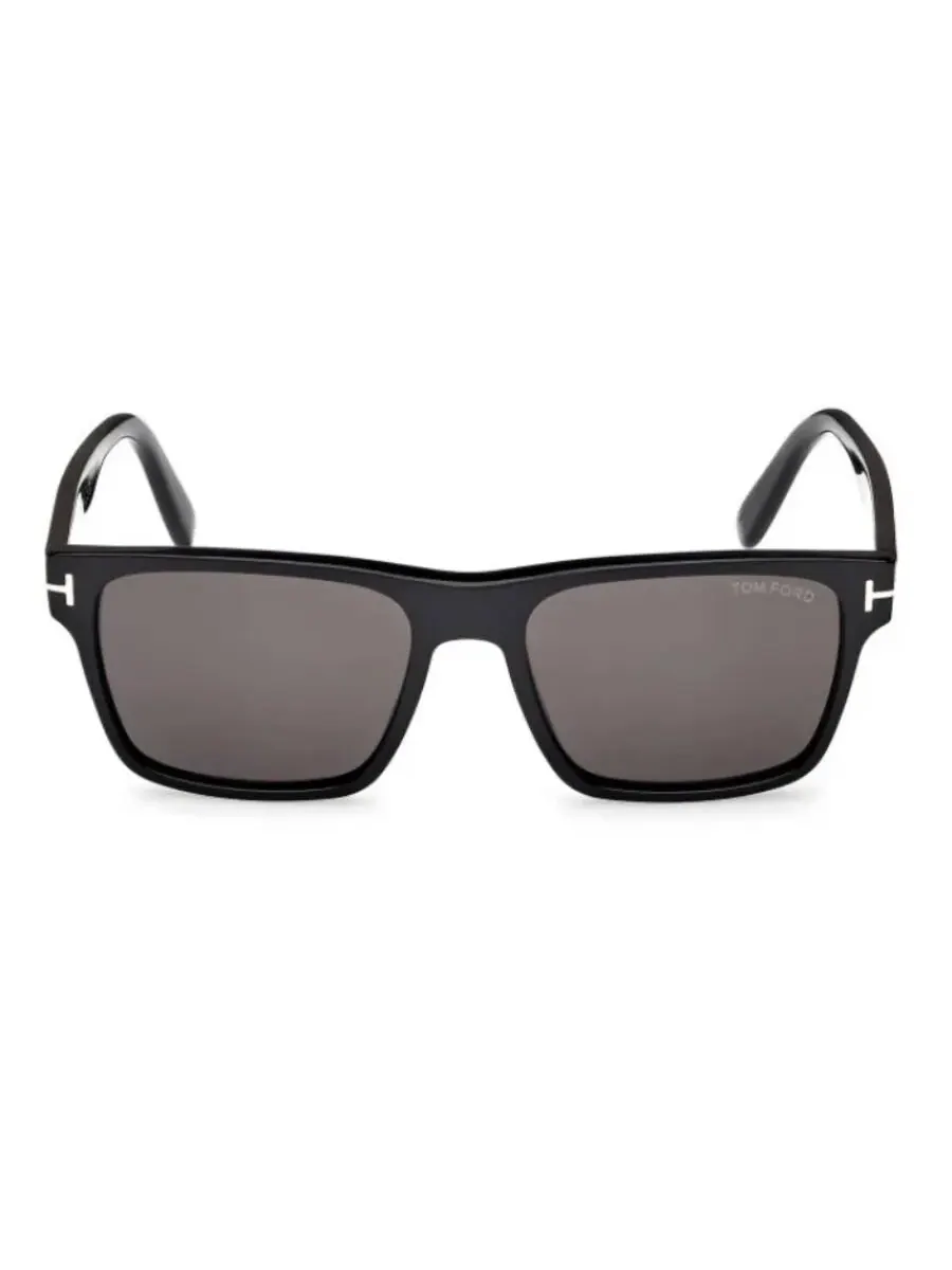 Мужские солнцезащитные очки Tom Ford Calder Smoke Square FT1205 01A 55 — изображение 1 из 4, черный