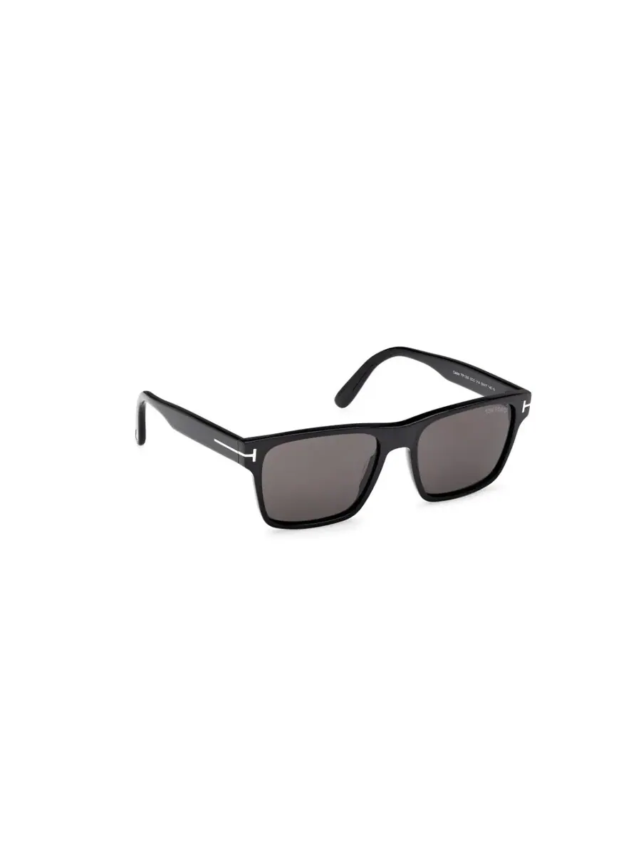Мужские солнцезащитные очки Tom Ford Calder Smoke Square FT1205 01A 55 — изображение 4 из 4, черный