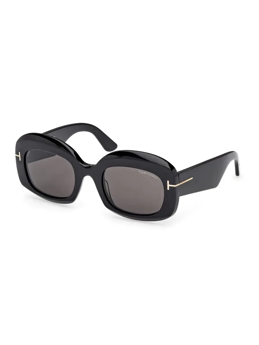 Женские солнцезащитные очки Tom Ford CARMEN-02 Smoke Irregular FT1219 01A 53 — изображение 1 из 1, черный