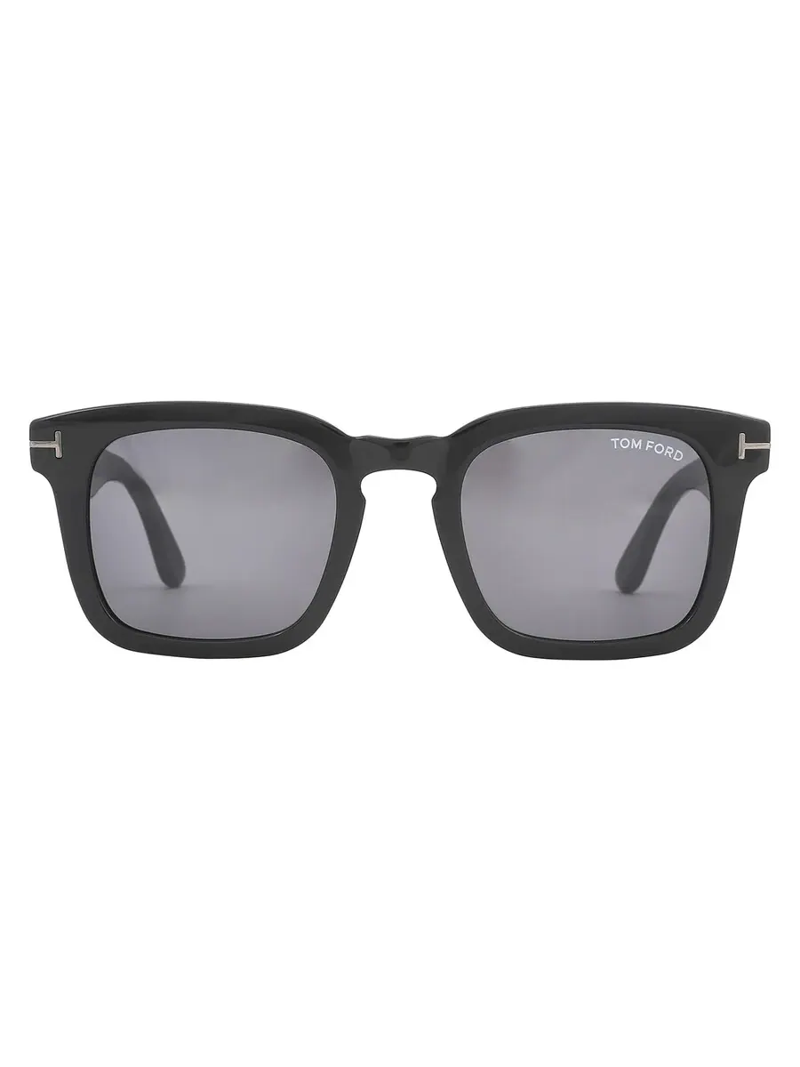 Мужские солнцезащитные очки Tom Ford Dax Smoke Square FT0751-N 01A 50 — изображение 1 из 5, черный