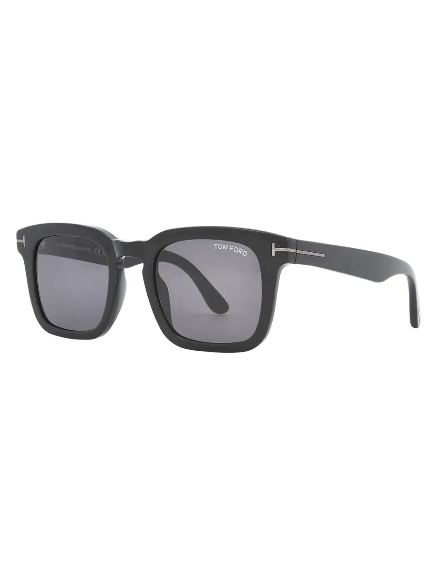 Мужские солнцезащитные очки Tom Ford Dax Smoke Square FT0751-N 01A 50 — изображение 3 из 5, черный