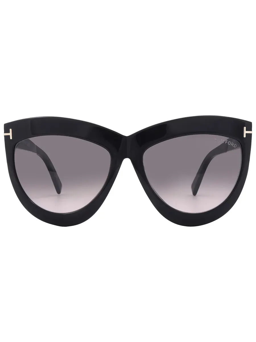 Женские солнцезащитные очки Tom Ford Doris Smoke Gradient Cat Eye FT1112 01B 59 — изображение 1 из 5, черный