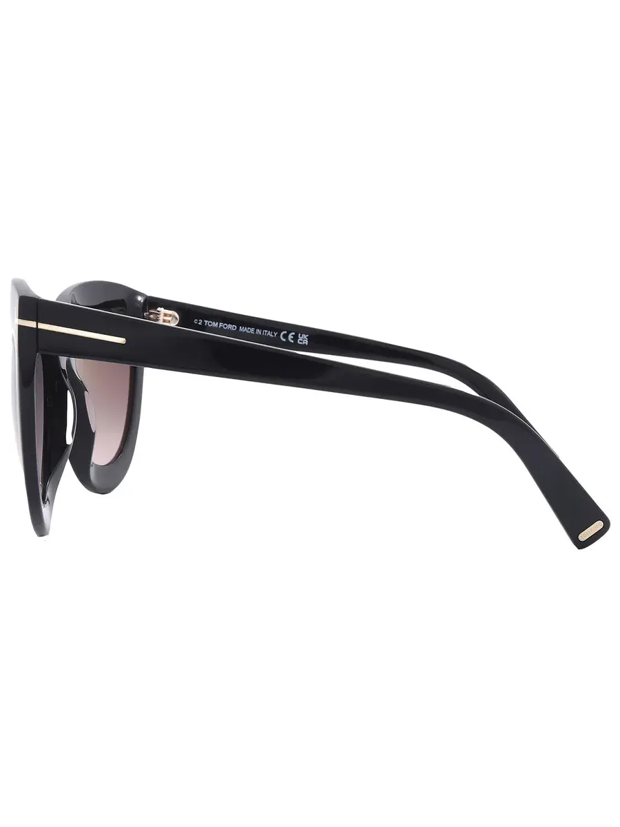 Женские солнцезащитные очки Tom Ford Doris Smoke Gradient Cat Eye FT1112 01B 59 — изображение 4 из 5, черный