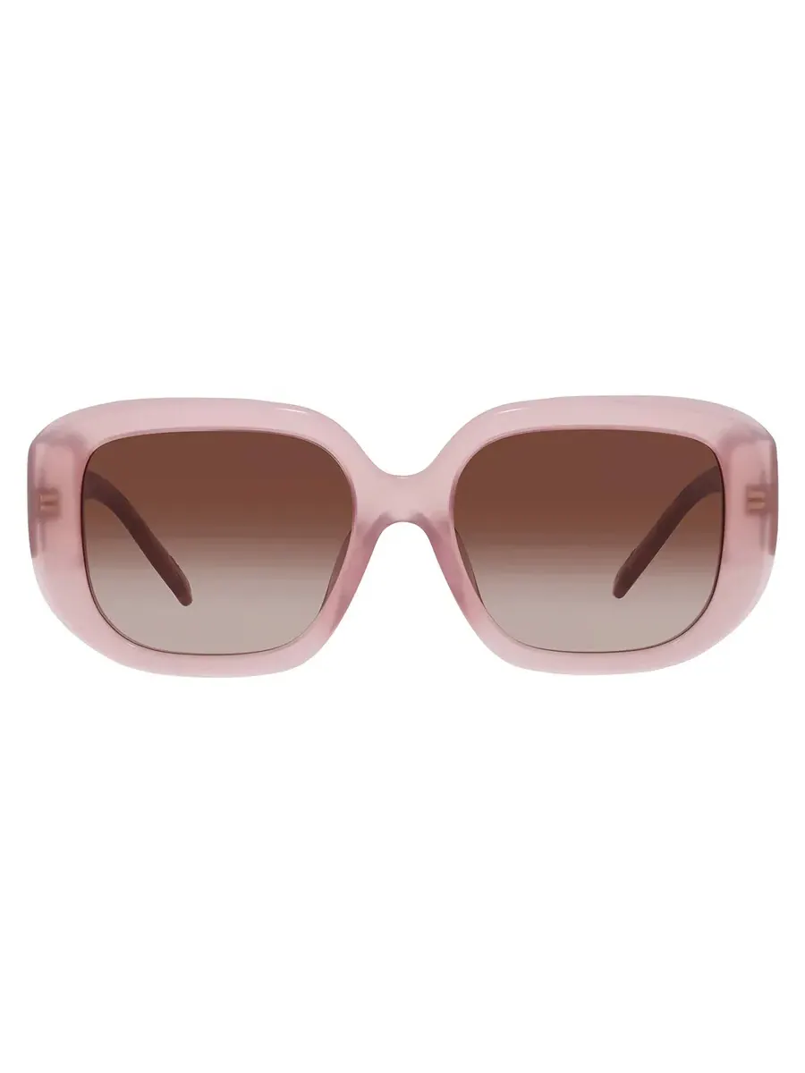 Женские солнцезащитные очки Tory Burch Brown Gradient Geometric TY7218U 202813 54 — изображение 1 из 5, винный розовый