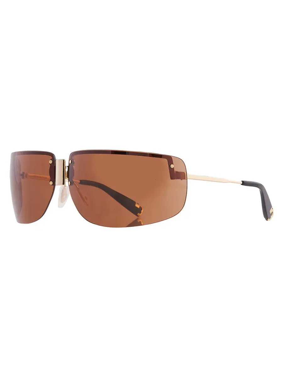 Женские солнцезащитные очки Tory Burch коричневые квадратные TY5015M 334373 75 — изображение 2 из 5, светлый золотистый