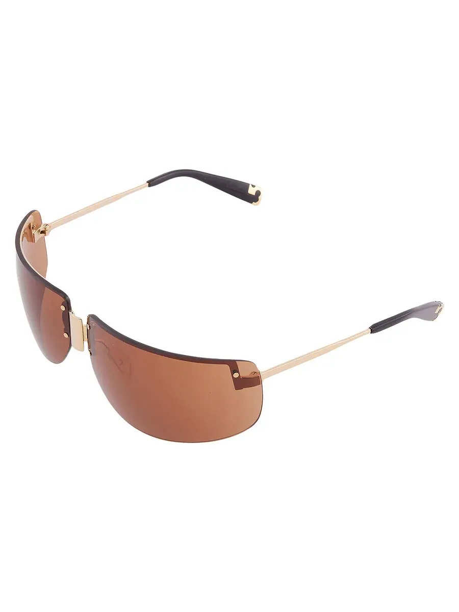 Женские солнцезащитные очки Tory Burch коричневые квадратные TY5015M 334373 75 — изображение 3 из 5, светлый золотистый