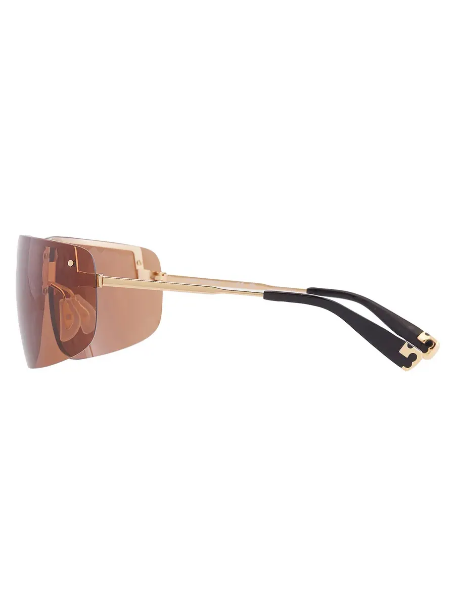 Женские солнцезащитные очки Tory Burch коричневые квадратные TY5015M 334373 75 — изображение 4 из 5, светлый золотистый