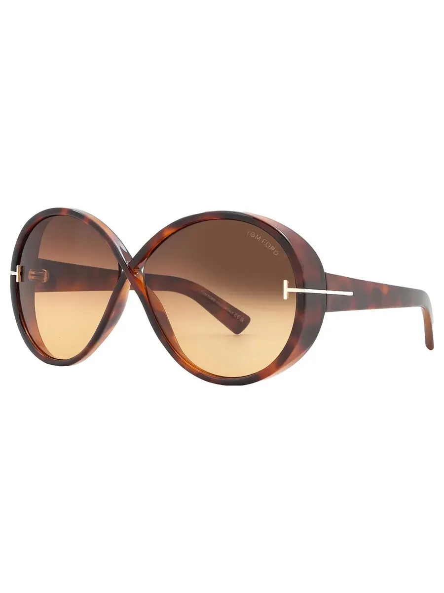 Женские солнцезащитные очки Tom Ford Edie Brown Gradient Butterfly FT1116 53F 64 — изображение 3 из 5, светло-коричневый