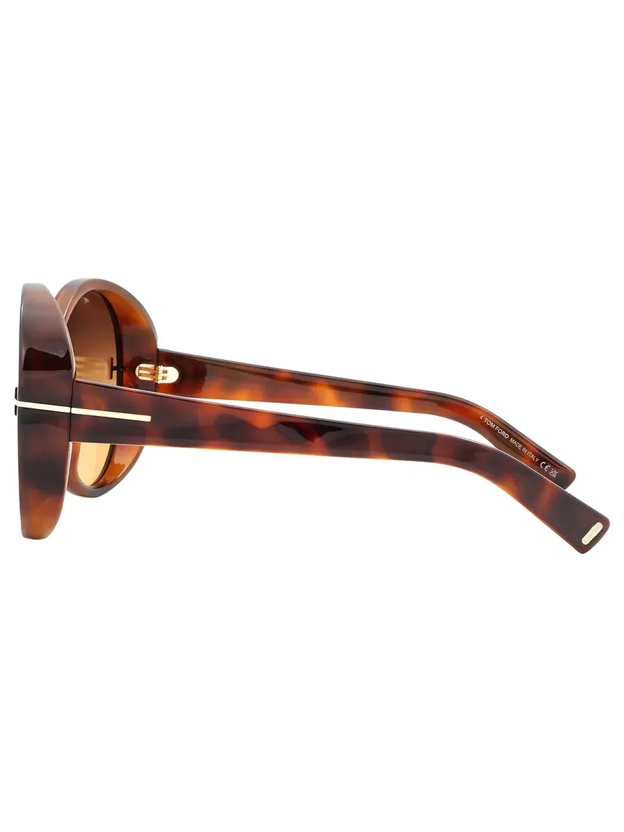 Женские солнцезащитные очки Tom Ford Edie Brown Gradient Butterfly FT1116 53F 64 — изображение 4 из 5, светло-коричневый