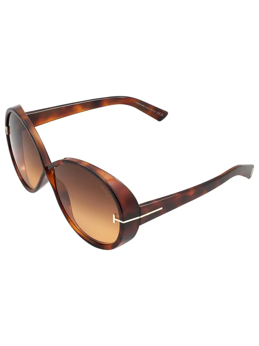 Женские солнцезащитные очки Tom Ford Edie Brown Gradient Butterfly FT1116 53F 64 — изображение 5 из 5, светло-коричневый