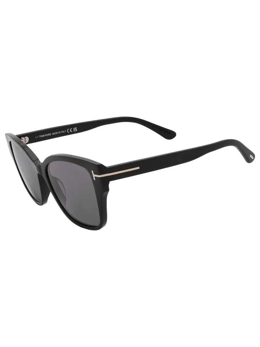 Женские солнцезащитные очки Tom Ford Elsa Polarized Smoke Butterfly FT1108 01D 55 — изображение 4 из 5, черный