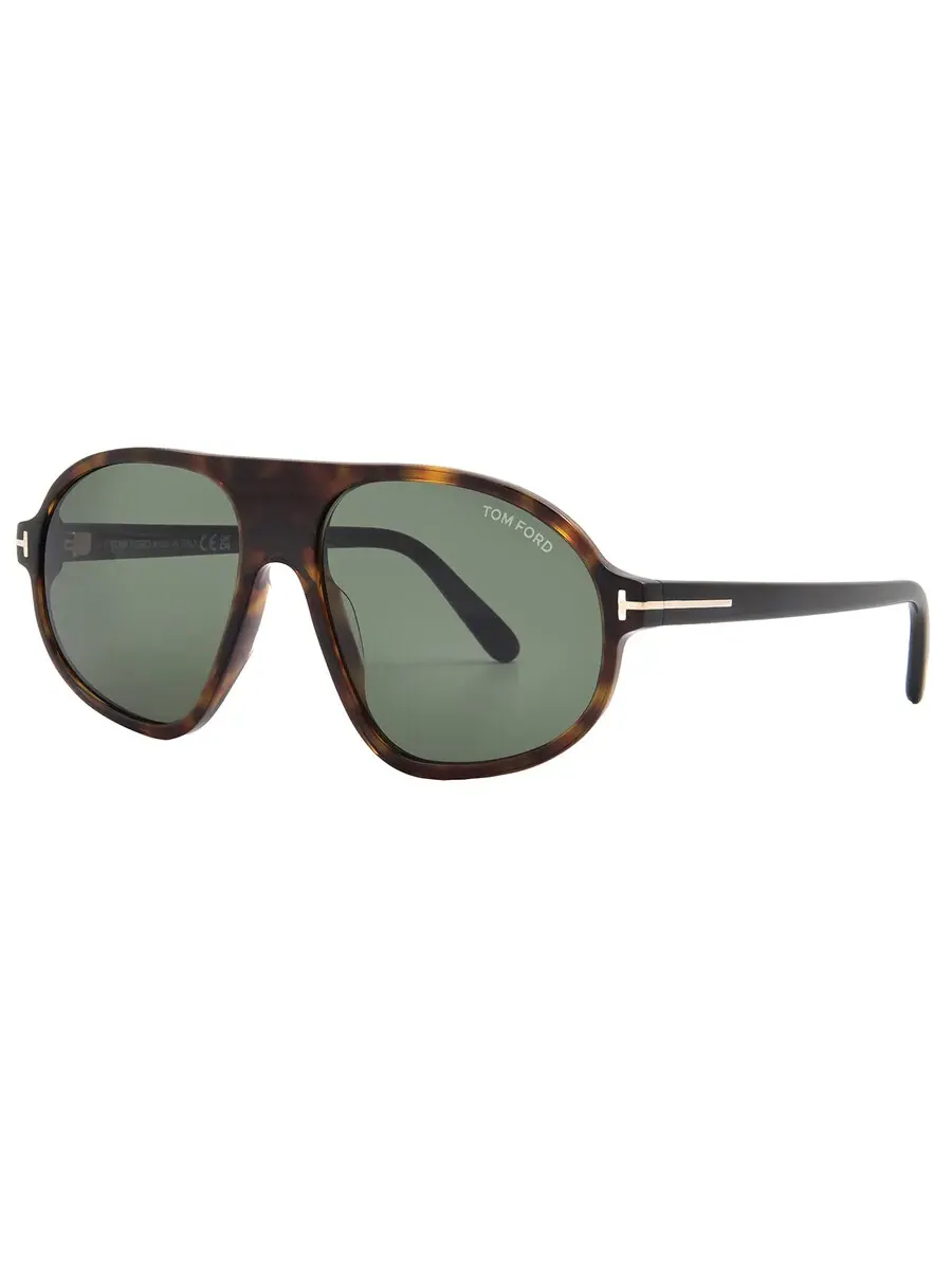Мужские солнцезащитные очки Tom Ford Erol Green Pilot FT1178 52N 58 — изображение 2 из 4, коричневый